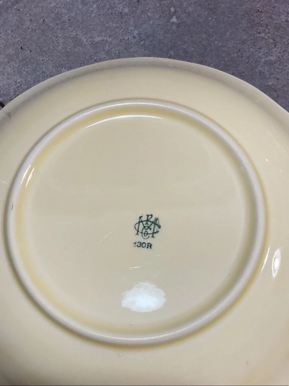 Yellow Floral Ceramic Serving Bowl with Orange Flower Accents